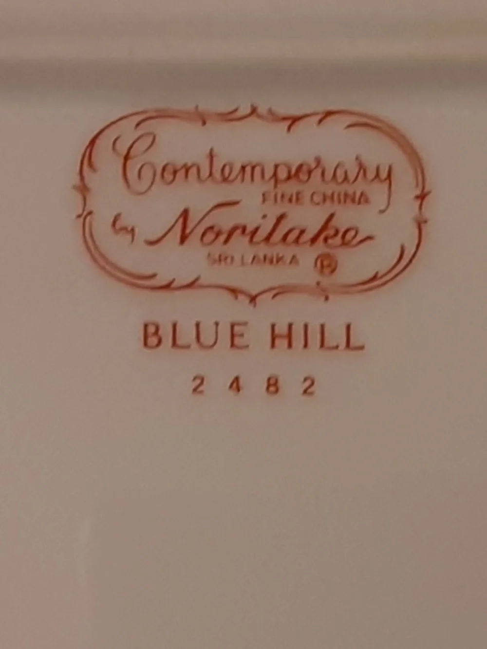 Noritake Contemporary Blue Hill China #2482 Vintage 14